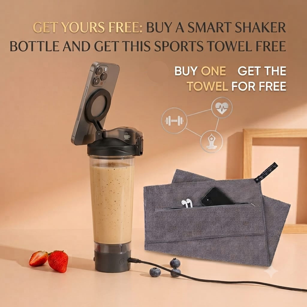 3-in-1 Electric Protein Shaker Cup - White, 700Ml | Vellvacare